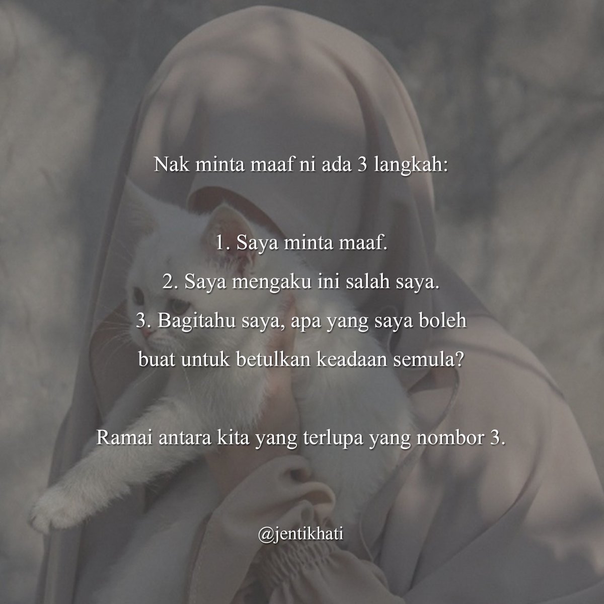 jentikhati's tweet photo. Sama-sama kita perbaiki dan pastikan buat semua langkah ini. https://t.co/JWR7YETQ2L