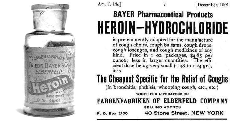 Heroin, one of the worst drugs of our time, was invented as a cough medicine and was sold in pharmacies until 1971. In the 19th century, one of the deadliest diseases was tuberculosis. They did not know how to treat it, and it was reduced to suppressing the symptoms, especially
