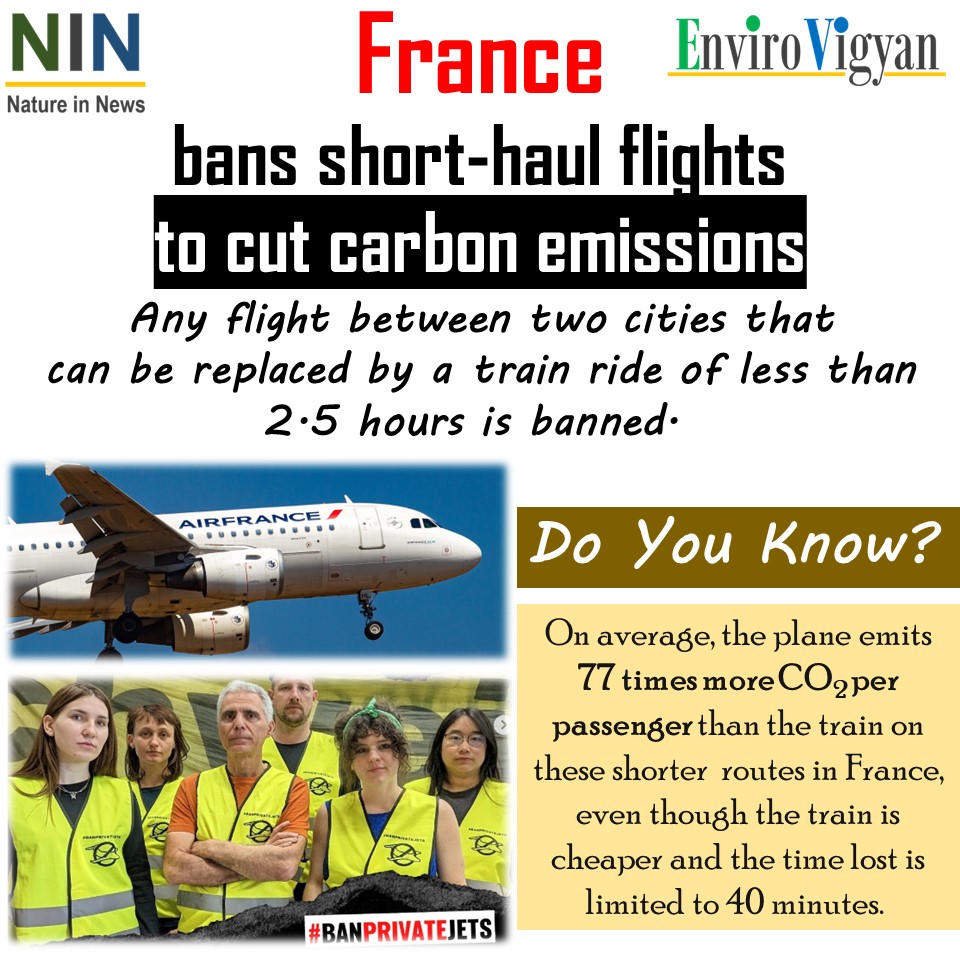 #natureinnews #france #airfrance #environment #airtravel #sustainable #sustainabletransportation #sustainability #climatechange #globalwarming #flights #domesticflights #netzero #climate #climateaction #saveplanet #saveearth #transport #transportation #carbonemissions