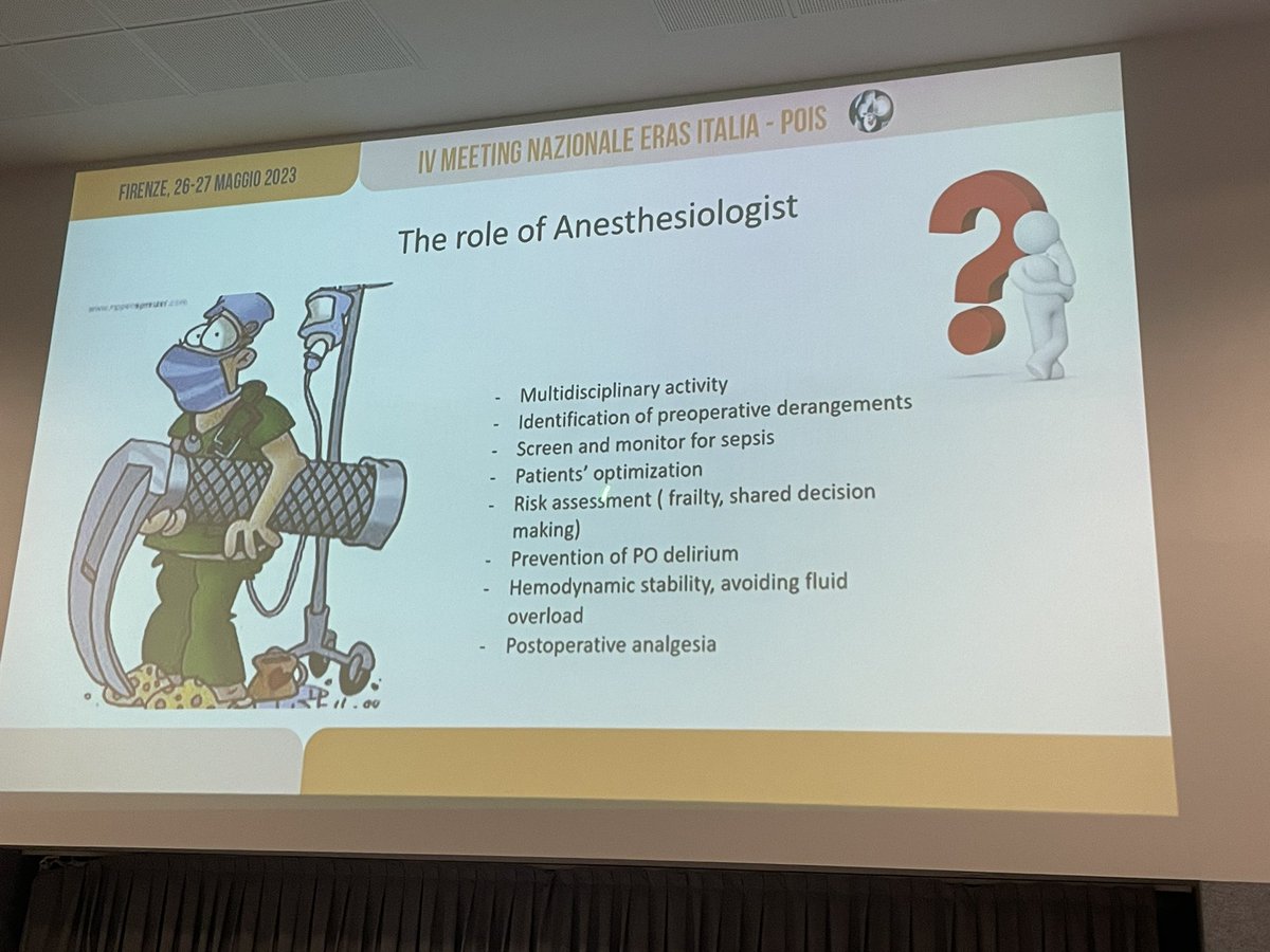 Nicolò Pecorelli (@nicpecorelli) on Twitter photo 2023-05-27 11:41:18 @Stefano__Turi @ErasSociety @GBaldini18 @UNI_FIRENZE @AOUCareggi @SRAnesthesiaICU Great presentation @Stefano__Turi on the role of anesthesiologists in ERAS for emergency surgery patients @Stefano__Turi @ErasSociety @GBaldini18 @UNI_FIRENZE @AOUCareggi @SRAnesthesiaICU Great presentation @Stefano__Turi on the role of anesthesiologists in ERAS for emergency surgery patients