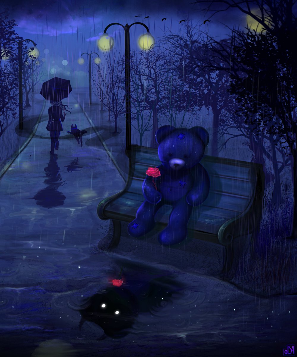 New Art 
♡ Collection: One Fantasy World 
♡ Rainy Evening 
Why did you forget me ...
🖤
opensea.io/assets/ethereu…
#kk #darkart #darkartnft