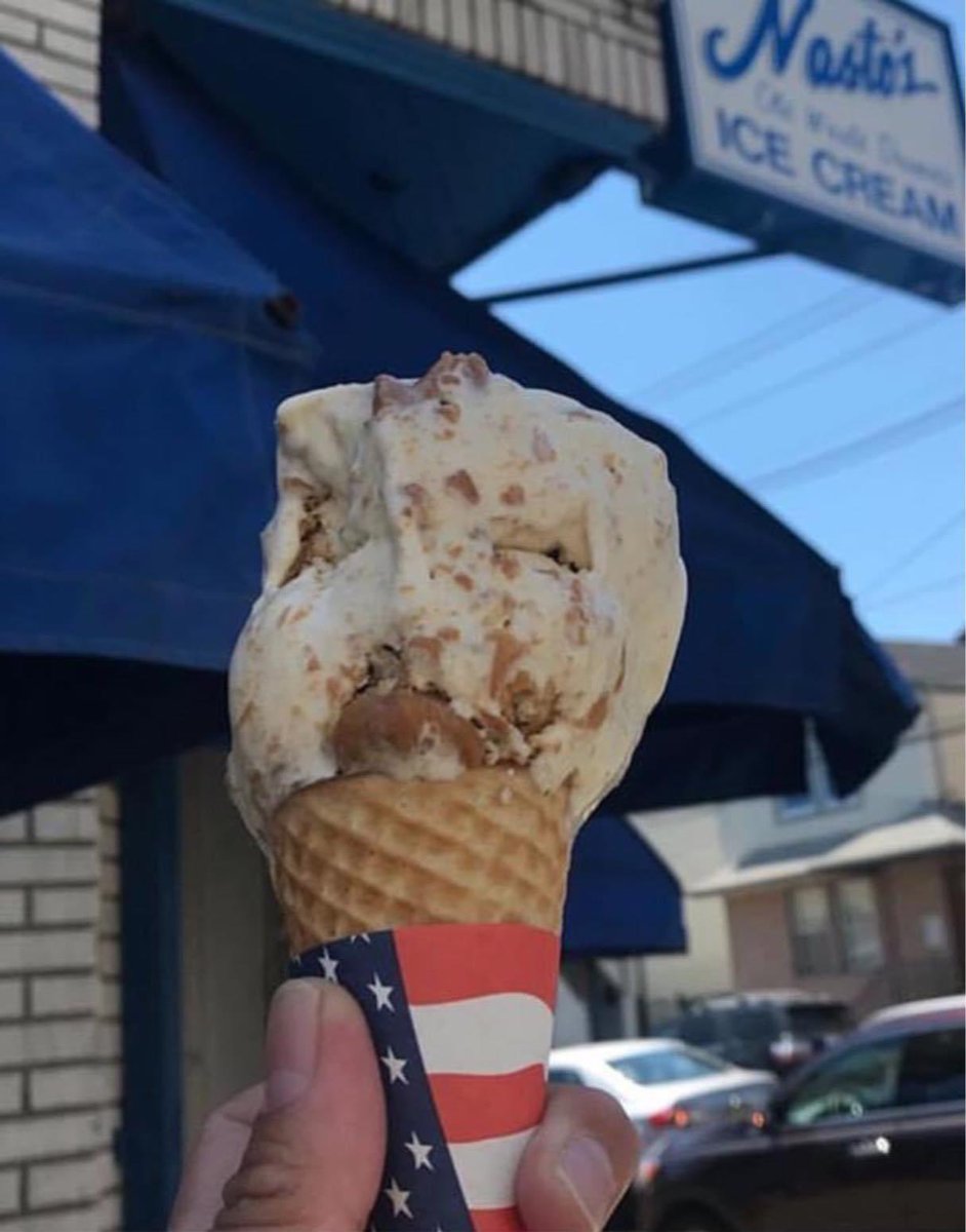 NastosIceCream's tweet photo. Swing by this #MDW for a cone of our irresistible Vanilla Peanut Butter 🍦#treatyourself #HappyMemorialDayWeekend #icecreamlovers #gelato #tartufos #spumoni #tortoni #icecreamcakes #icecreamshops #nastosicecream #newark #ironbound #downneck #essexcounty #83yearsinbusiness https://t.co/3opW46iMGQ