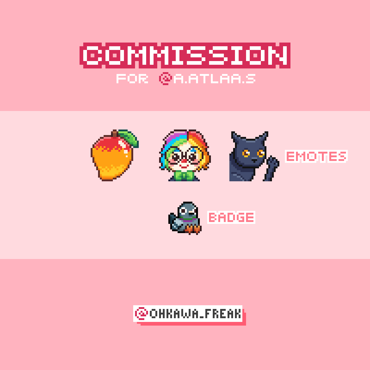 Ohkawa_freak's tweet photo. Commission for @A_Atlaa_s 🐦
#pixelart #pixelartworks #pixelartist #pixelbadges #badges #badgedesign #twitchdesign #twitchartist #twitch #stream #streaming #ドット絵 #cute #insignias #subs #bit #emblemas #emblem #commission #mango
#pigeon #dabloons https://t.co/QqKuuicOKD