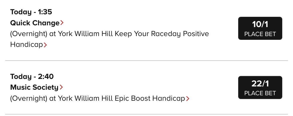 I’m @yorkracecourse today for 2 rides one is for @karl_burke and one is for @EasterbyTim the very best of luck to both connections today #HS 🍀🐎🐎🍀🤞🤞