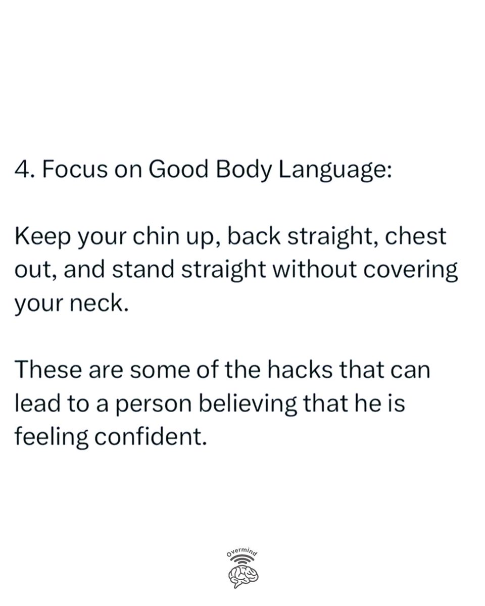 overmind01's tweet photo. 4. Focus on good body language; https://t.co/mwpnJaochZ