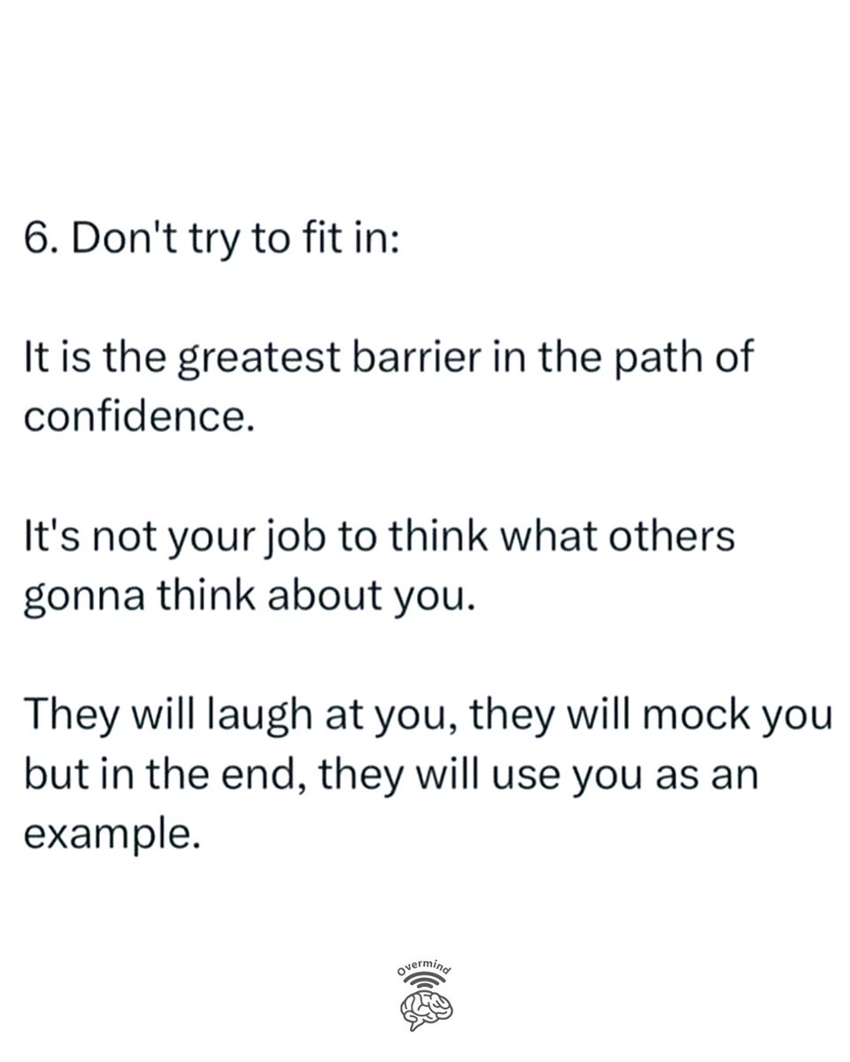 overmind01's tweet photo. 6. Don't try to fit in; https://t.co/okbi8o5KEK