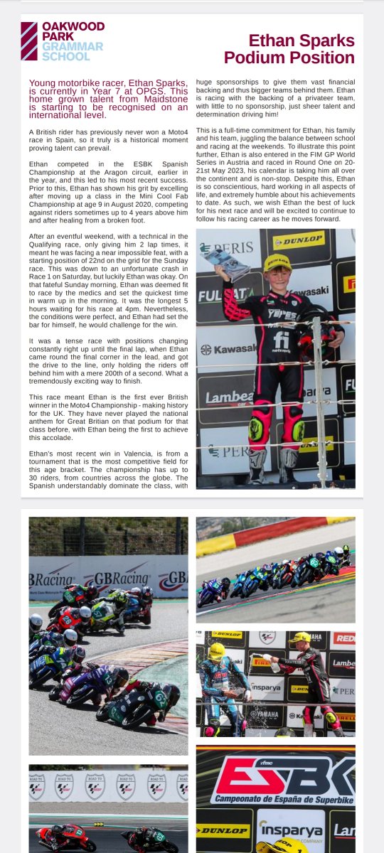 Thank you to my school @OPGSchool for supporting me and sharing my story with the school. 
Sport and school both can go hand in hand with hard work 💪