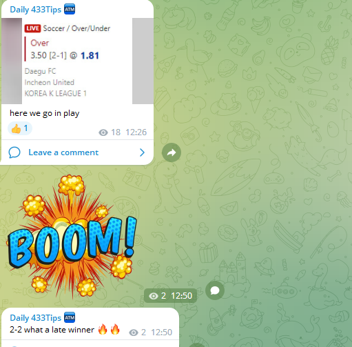 football433tips's tweet photo. Congrats my #1sthalfgoal followers..
Telegram https://t.co/oJ1z1wRBRA
#inplay #valueodds✅ https://t.co/n48b9srkTW