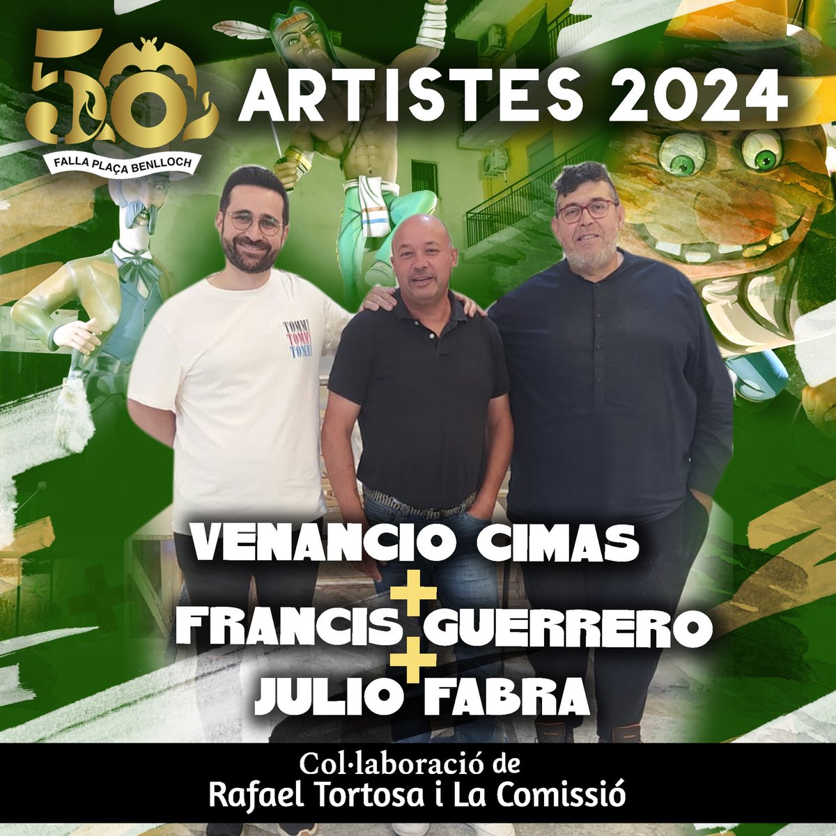 Falla_Benlloch's tweet photo. Camí a les falles 2024, les falles del nostre 50è aniversari.
#VenancioGuerreroFabra
#MiguelHache https://t.co/p8D7jotO7c