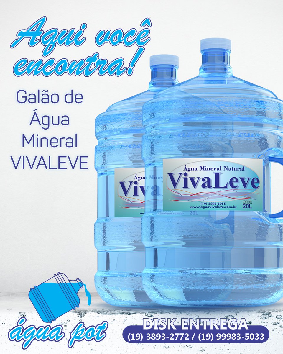 Aqui você encontra o melhor em água!

Galão VivaLeve, a qualidade que você conhece, com embalagem ainda mais prática!

Peça agora pelo Disk Entrega!

☎ (19) 3893-2772
📱 (19) 99983-5033

#água #águamineral #bioleve #vivalife #diskentrega #pedreirasp