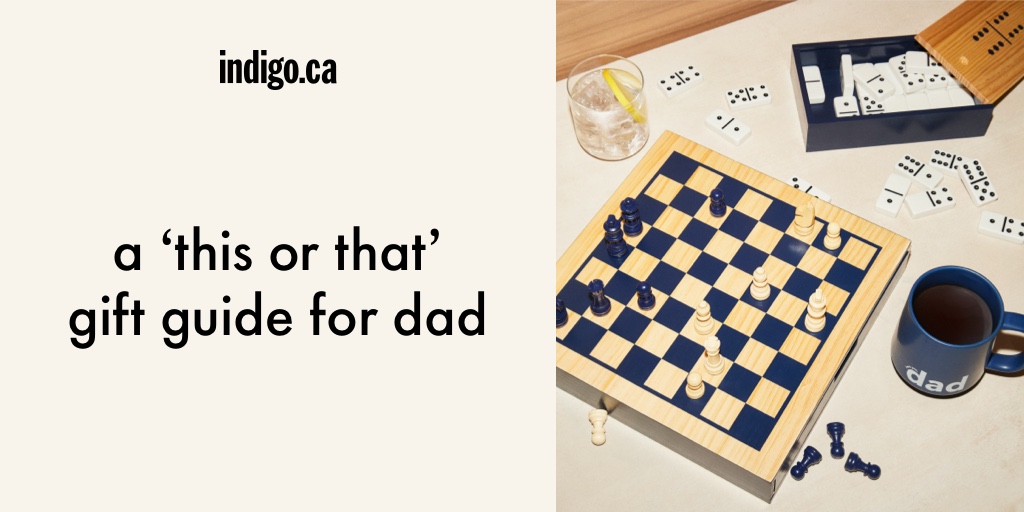 Whatever dad’s into—find the perfect gift with our “this or that” gift guide. 🎁 ​

ow.ly/MtLA50Oya7C ​

#LifeOnPurpose #IGotItAtIndigo #FathersDay #FathersDayGift