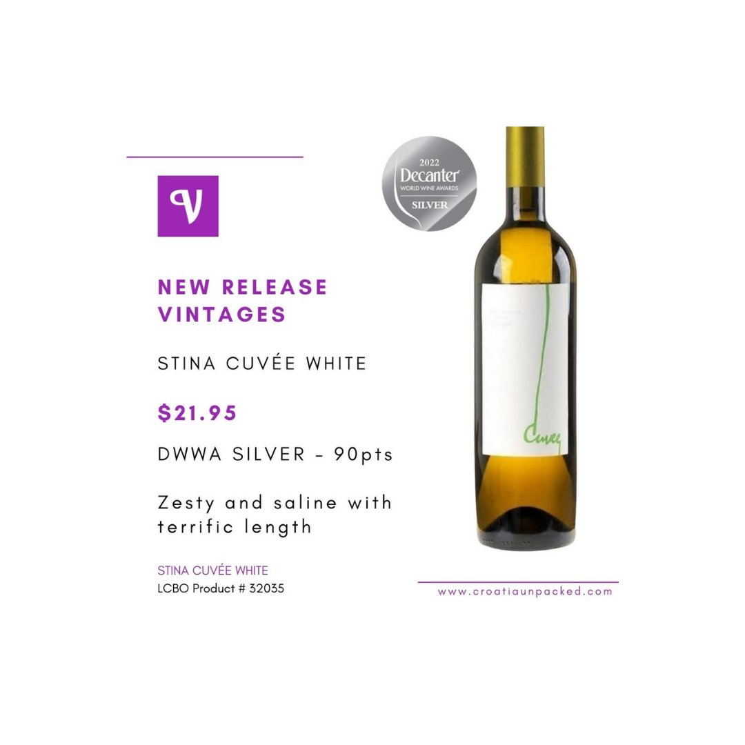 Stina Cuvée White is back just in time for patio season! Now available at LCBO Vintages stores across Ontario.  $21.95 / bottle

Follow the link in bio for Vintages store availability:
lcbo.com/en/storeinvent…

#whitewine #featuredwine #pošip #lcbovintages
