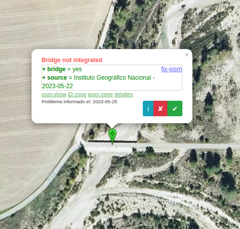 osmose (@osmose_qa) on Twitter photo New detection of missing bridges in #OpenStreetMap data in Spain using OpenData from <a href="/IGNSpain/">Instituto Geográfico Nacional-O.A.CNIG</a>
osmose.openstreetmap.fr/es/map/#item=8…
<a href="/openstreetmapes/">OpenStreetMap España</a> New detection of missing bridges in #OpenStreetMap data in Spain using OpenData from <a href="/IGNSpain/">Instituto Geográfico Nacional-O.A.CNIG</a>
osmose.openstreetmap.fr/es/map/#item=8…
<a href="/openstreetmapes/">OpenStreetMap España</a>