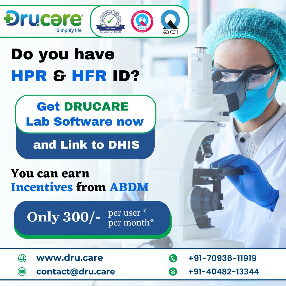drucare's tweet photo. 🔥 Do you have HPR and HFR ID?  Get Drucare Software now and link it to DHIS!

🚀 Plus, here's the best part: you can get incentives from ABDM!  Just pay as low as 300 Rs. per user per month.

🔗 Book an online Demo now: https://t.co/2CLcrE9chC  

#ABDM #DHIS #Labs #Diagnostics https://t.co/HLRcysKe46