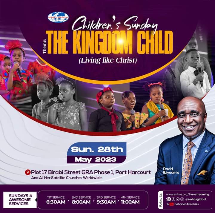 NusrumC's tweet photo. This Sunday is our Children’s Day service and it is titled  “The Kingdom Child” Everyone below 100 years is a child (Is. 65:20) and should attend service on Sunday, and please bring all your kids, so they can be fed with the word of God to keep them grounded. https://t.co/MHFzDSAKmu