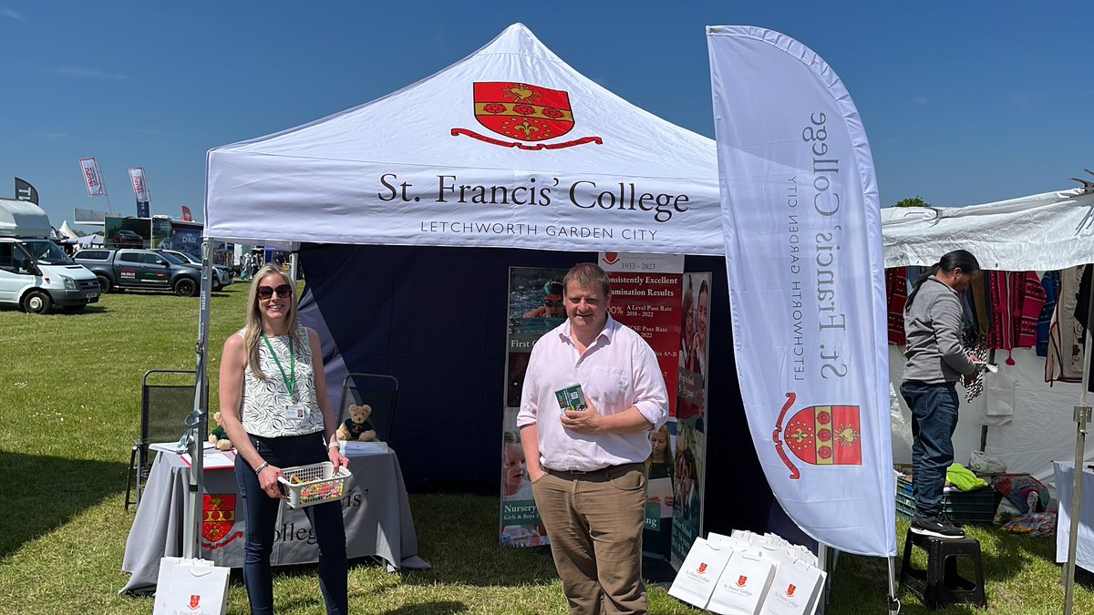 Great for <a href="/StFrancisHerts/">St Francis' College</a> to be at <a href="/hertscountyshow/">Herts County Show</a>. Come and say hello to Mr Nichols, Mrs Spence and Mr Carr!