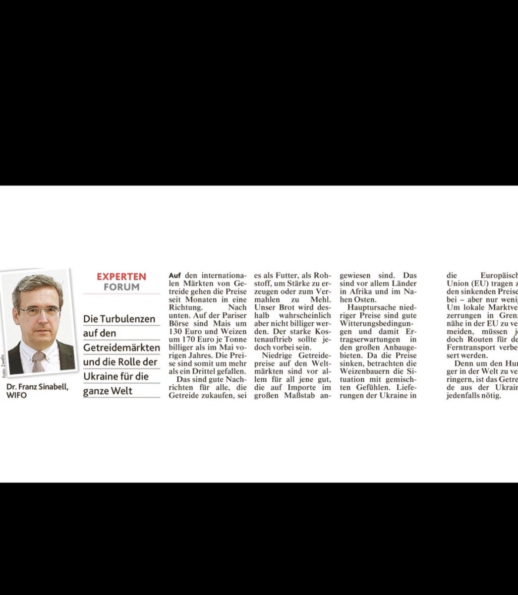 FranzSinabell's tweet photo. Die meistgelesene Tageszeitung in 🇦🇹 @krone_at beschäftigt sich mit den Preisen von Weizen in 🇪🇺 und der Rolle der 🇺🇦 dabei.
⁦@WIFOat⁩ https://t.co/zTZVeBRwmA