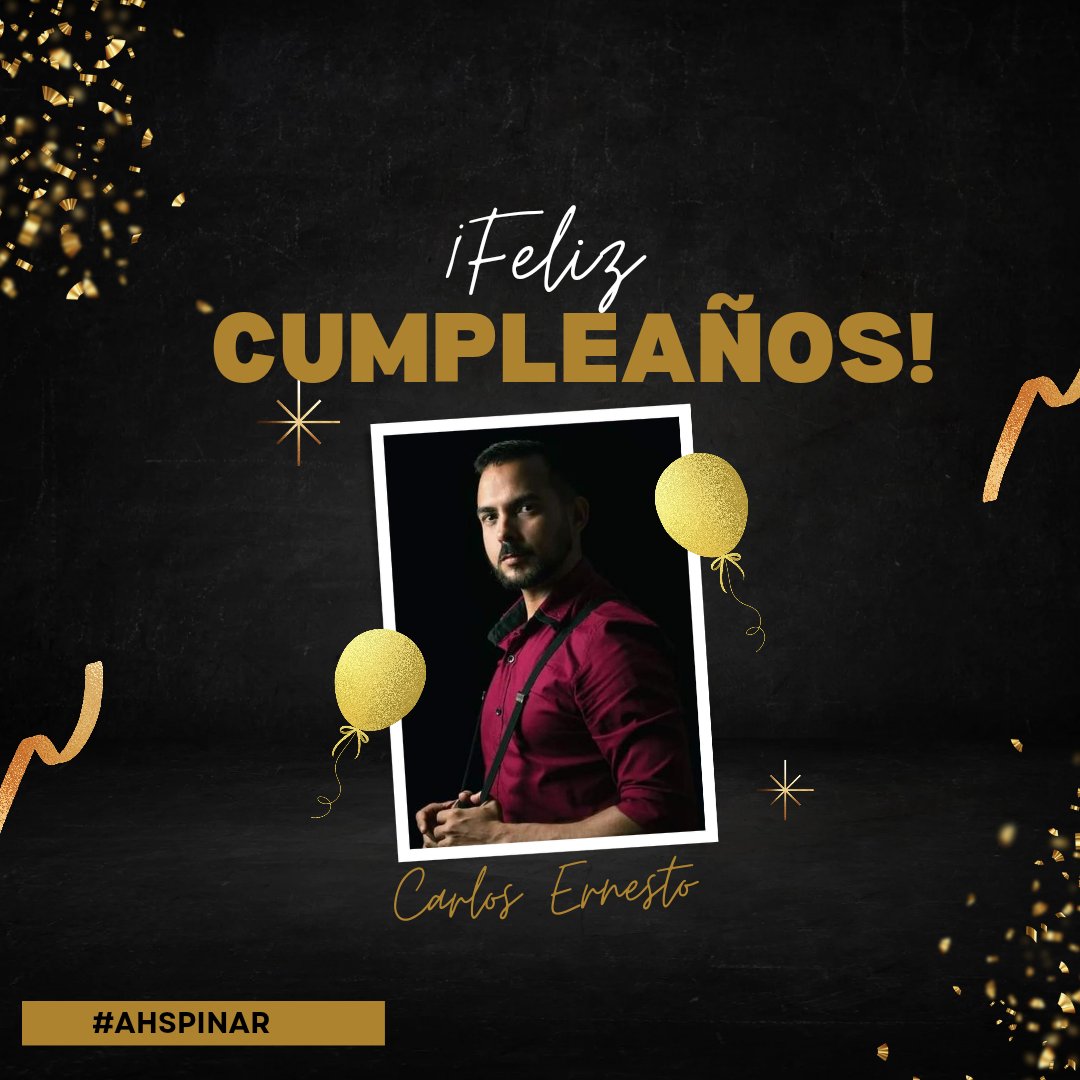 🎉🎊Hoy está de cumpleaños el joven actor y cantante Carlos Ernesto Santiesteban Velazquez. Desde la familia de la #AHSPinar le deseamos ¡Muchas Felicidades!
@ahsjovenescuba

#AHSCuba #ArteJovenCubano #ElArteNoPara