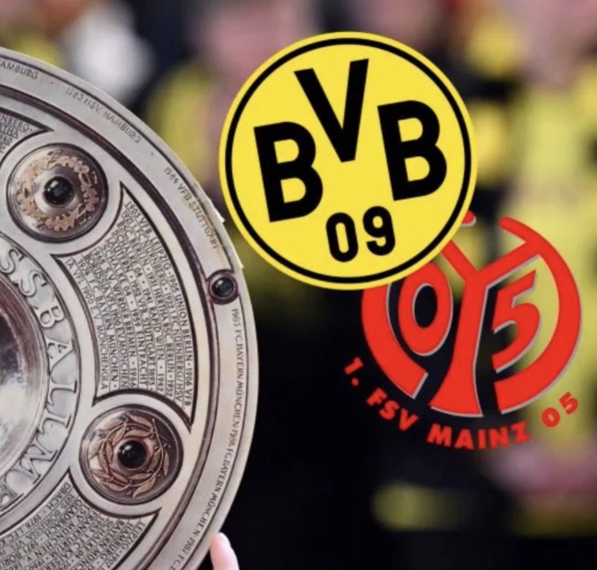 Mein Tip: 
Dortmund wird Meister durch ein ein 3:2! 
Es fallen drei Meinzer Eigentore in der 89. 92. Und 98. Minute! 
#bundesliga #BVBM05 #KOEFCB