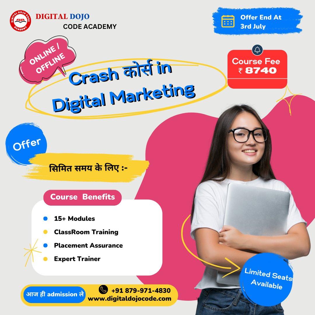 DigitalDojoCode's tweet image. Our Digital Marketing Courses Plan in Dwarka (Delhi): A Gateway to the Future with digital dojo code academy 📷
Website :- digitaldojocode.com
#digitalmarketing #digitalmarketing2023 #digitalmarketingtools #digitalmarketingcourse #digitalmarketingcourses 📷