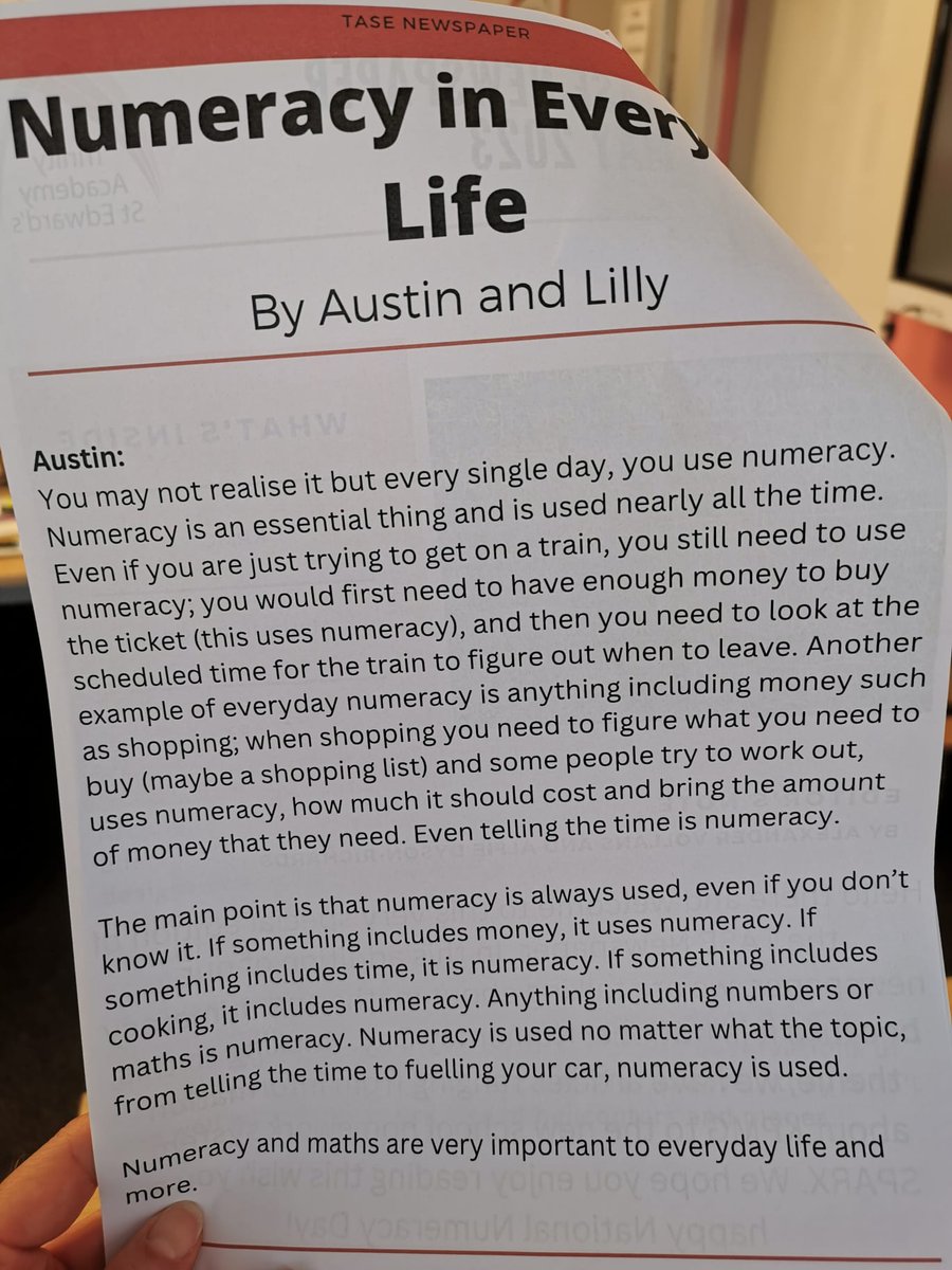 Maths @ TASE tweet media