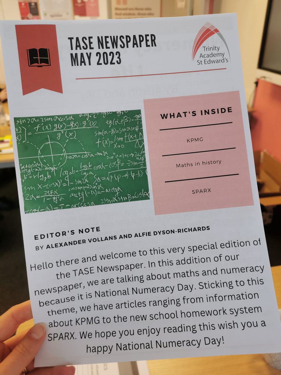 Maths @ TASE tweet media