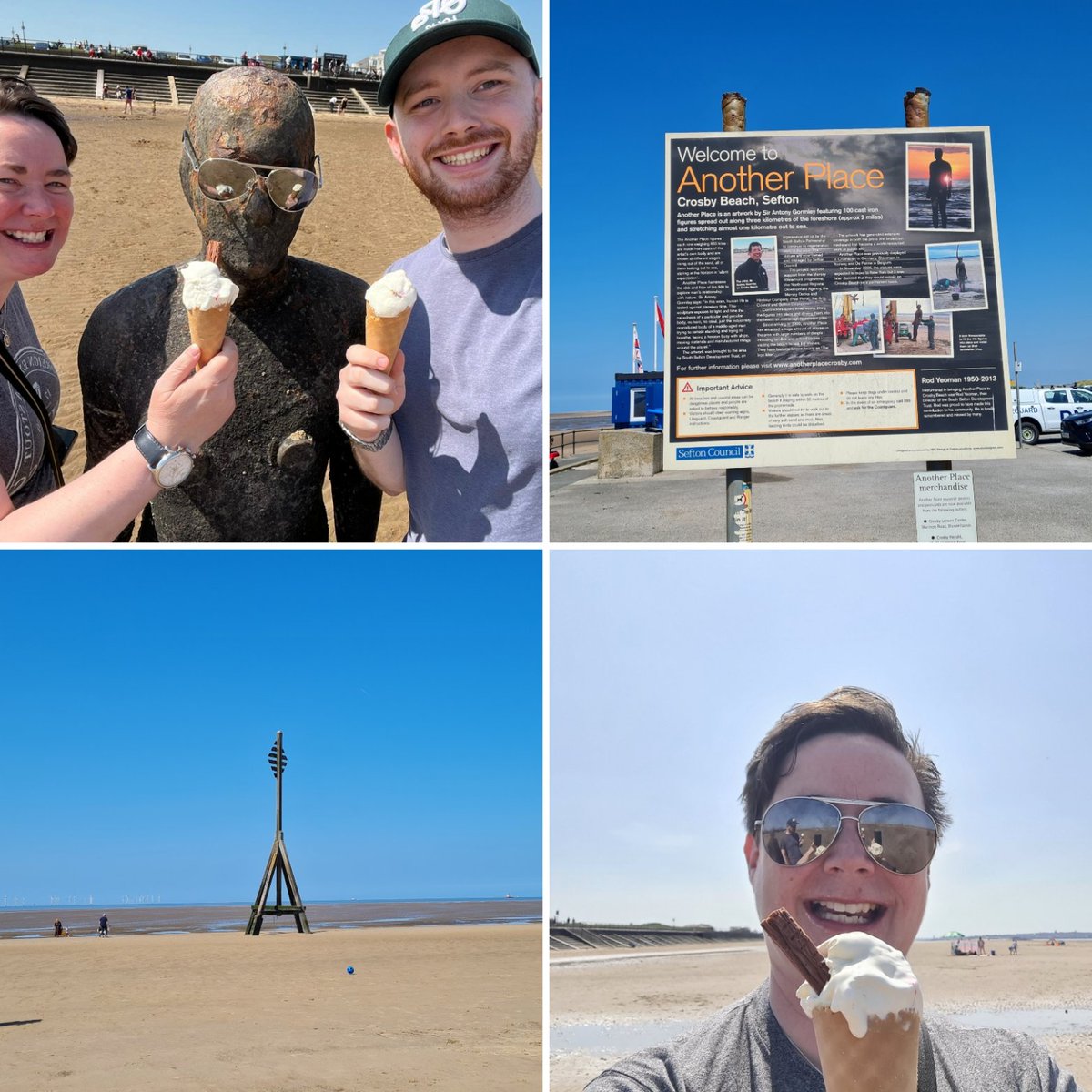 Enjoy the #sunshine UK #BankHolidayWeekend time for ice cream on the #beach #crosbybeach 
@maryrfinnegan @Pinklinkladies @GECinD8 @Eva_Awards @ExploreLpool @TheGuideLpool