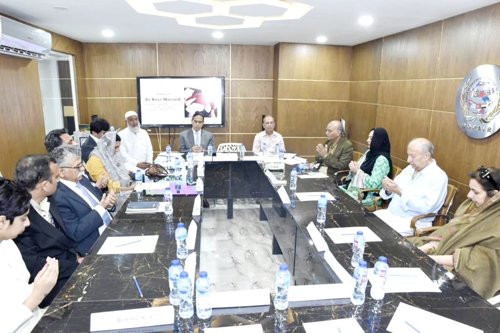 COPAIROfficial's tweet image. A memorial reference to commemorate the services of the late Dr Ross Masood the founder and the first Chairman of the Center of Pakistan and International Relations was organized at COPAIR Head office