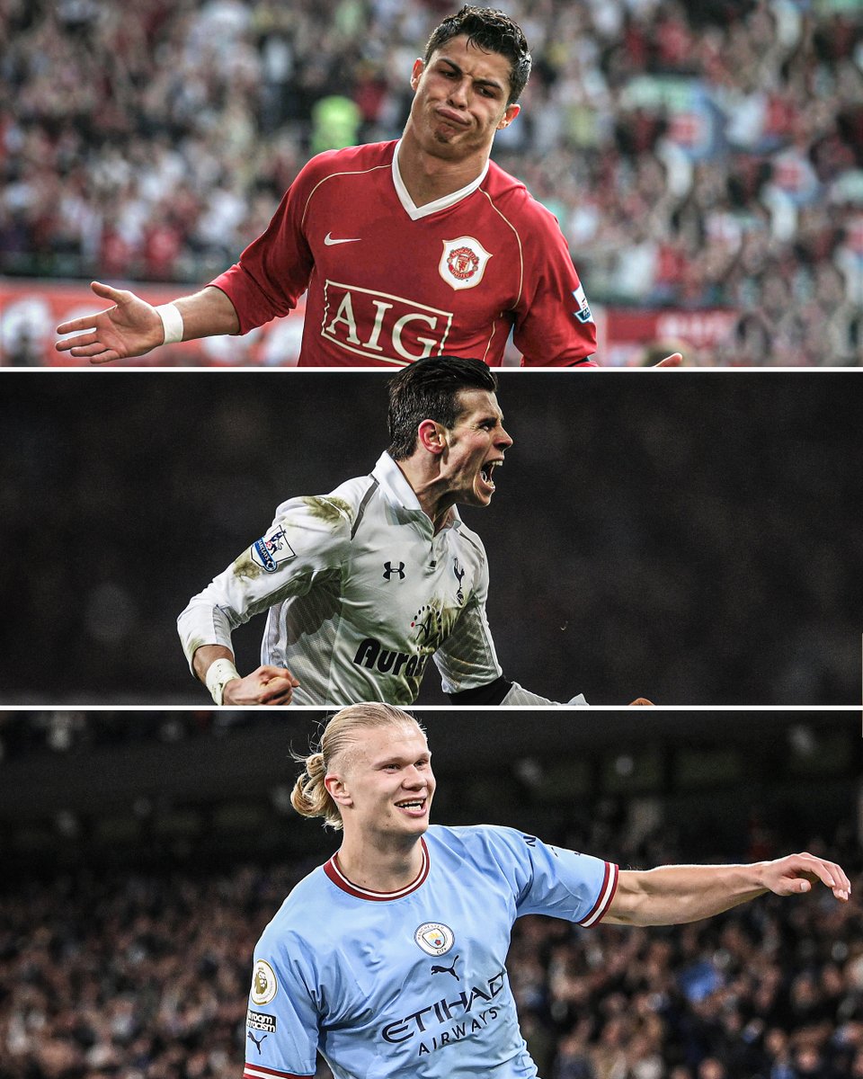 Only three players have ever won Premier League Player of the Season and Young Player of the Season at the same time:

Cristiano Ronaldo (2006-07)
Gareth Bale (2012-13)
Erling Haaland (2022-23)

Imagine that front three 😳