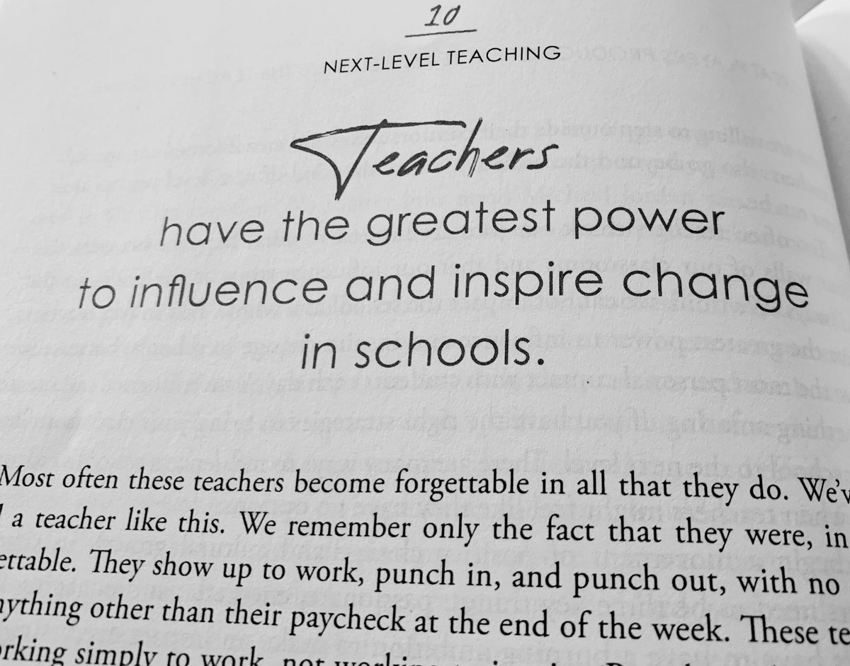 Teachers are the driving force of school culture and have the greatest power to influence and inspire change in schools. 

#NextLevelTeaching on Amazon👇
📖 a.co/d/9CkCdCQ

#DBCincBooks #NextLevelTeaching