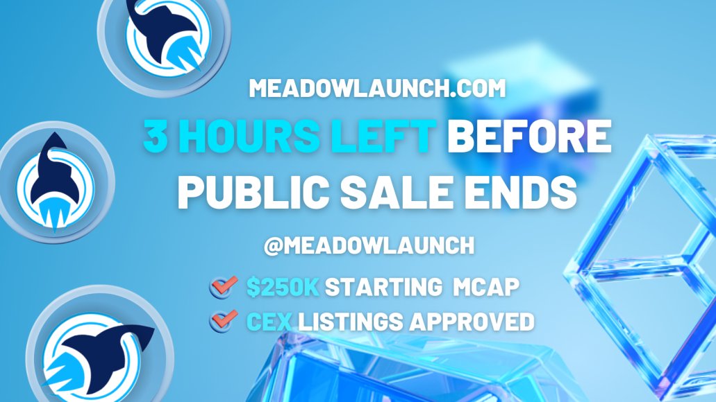 Kirillerbakov6's tweet photo. @meadowlaunch 
Meadow Public Sale is now live, Just 3 hours left
#suinetwork #launchpad #suiproject https://t.co/hRDSy2KveC
