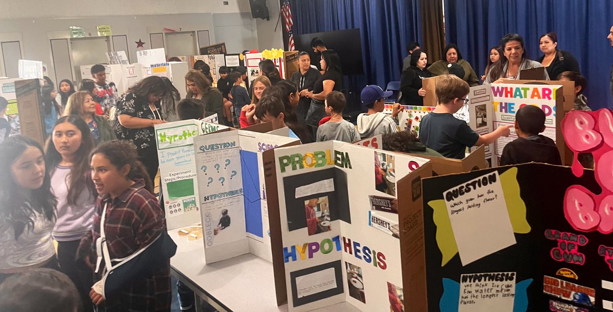 principaldulles's tweet photo. Dulles Dolphins apply 21st century skills at our science fair! #nlmusd #dulleselementary #sciencefair https://t.co/e9gjgdTMSK