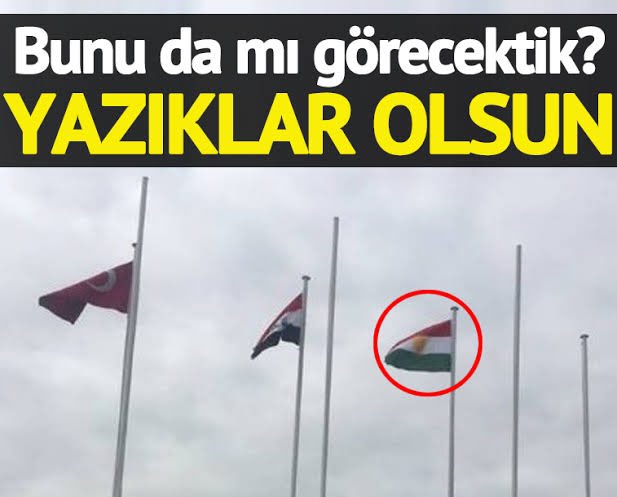 @sabriamcatrtr Havalimanımıza Kürdistan bayrağı çektiren hükümetin başındaki Erdoğan mı? Hatta Mevlüt bey de önünde açıklamalar yapmıştı!