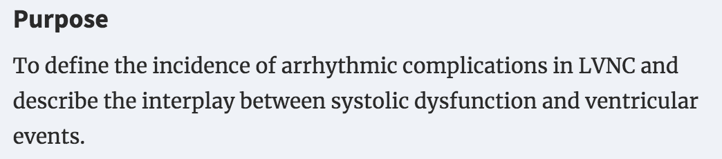 BjarkeJensen4's tweet photo. A short rant on how the contextualization of #noncompaction often is not helpful. The screen shot shows a recent example.
#heart #CardioTwitter
1) The etiology of the setting (LVNC) is at best secondarily related to the purpose of the study.
More importantly π https://t.co/ts2RM8RpF6