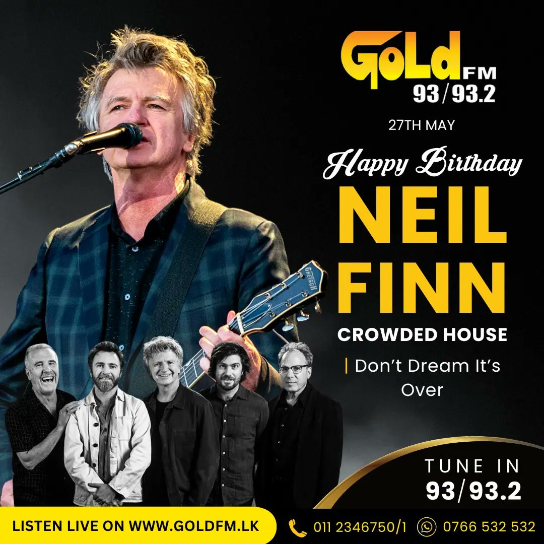 HAPPY BIRTHDAY TO NEIL FINN TUNE IN NOW 93 / 93.2 Island wide     