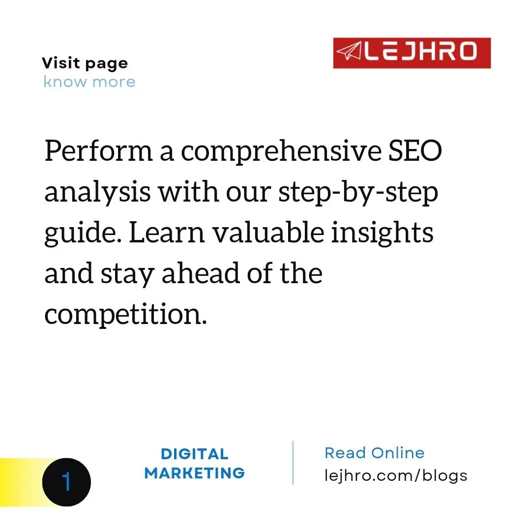 Read this blog to get insights on how and why to do comprehensive SEO analysis. And follow these steps while remembering SEO. . . . Follow us for more 🌟 . . . Check out the blog here! lejhro.com/blogs/how-to-d…