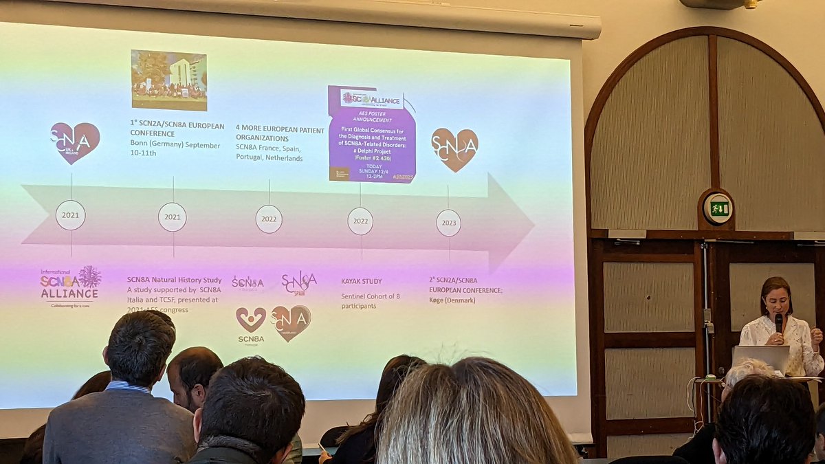 SCN8AAlliance's tweet image. A lovely presentation by Cinzia Scarcelli, President and Founder of @SCN8A_EU and SCN8A Italia, shared some of the challenges faced by families and the evolution of the many #SCN8A groups working to support families and #collaboratingforacure 💜