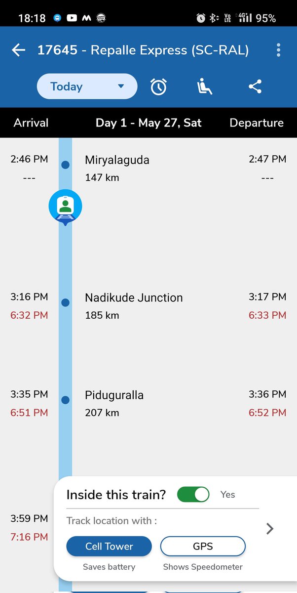 The train number 17645 Secundrabad to Repalle running 3 hours late and my day wasted.@RailMinIndia @SCRailwayIndia @PMOIndia