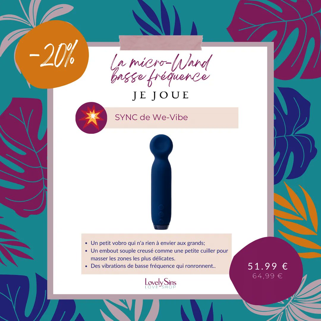 Si vous pensez que puissance rime avec grandeur, détrompez-vous ! Cette mini wand et son petit embout souple ont de quoi contenter, même les appétits les plus voraces, en matière de vibrations.
buff.ly/3MaI2ba 
A -20 % c'est carrément tentant !