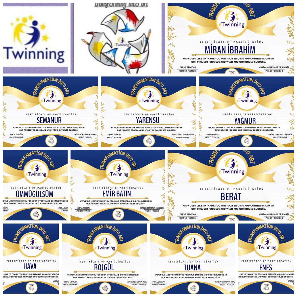Ramazan Özdemir-Koşuyolu ortaokulu-Öğrenci Sertifikaları