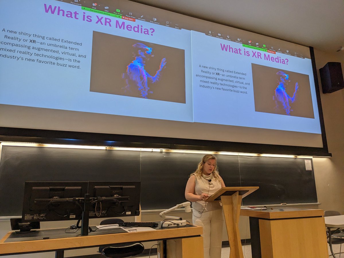 And we are off! FMSAC 2023 is underway with @CAGKlimek's Pratley Award Lecture on Artist-Run Centres and the use of XR. #FMSAC23 #congressh