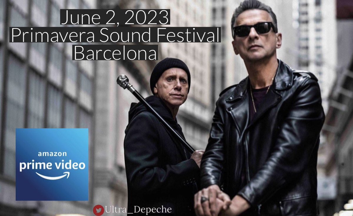 Ultra_Depeche's tweet photo. Amazon Music To Livestream Depeche Mode from Primavera Sound Barcelona on Friday, June 2nd. Fans can access the livestream, sponsored by Google Pixel, for free on Prime Video and Amazon Music Channels on Twitch #DepecheMode https://t.co/hCaD8HwDfh