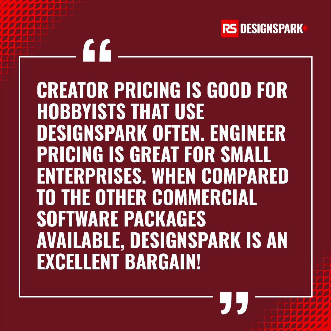 RSDesignSpark's tweet photo. Gain access to incredible software with our #DSCreator and #DSEngineer tiers today!
But what if you don't need it every month? No problem.
Level up or down with ease depending on what capabilities you need for your projects & designs.
https://t.co/B1DMTuuCjn https://t.co/tfLOVCuMJZ