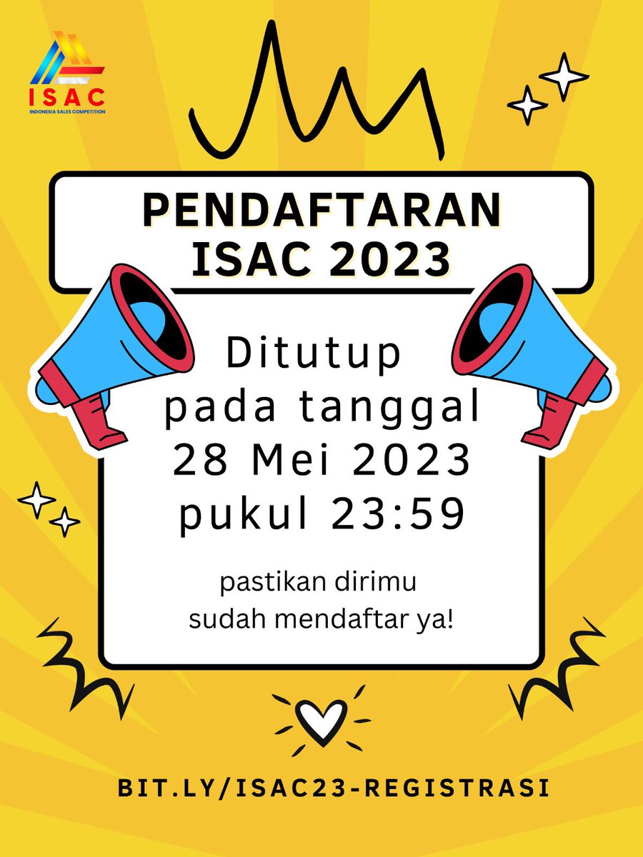 SeasacP's tweet photo. Daftar di sini: https://t.co/mf5g1coGda 

#isac2023
#seasacproject
#salescompetition https://t.co/7wdBKp2ewj