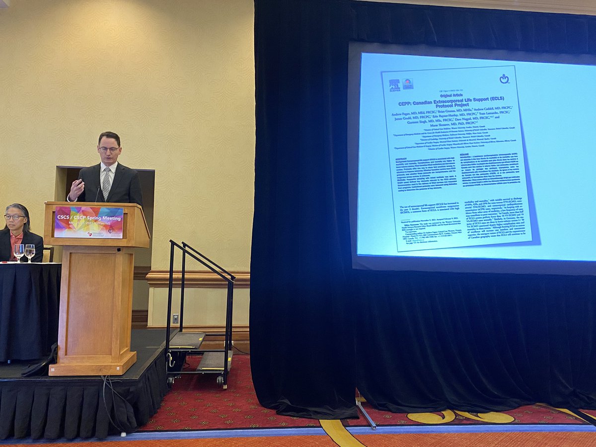 Standardizing ECLS across Canada! The Canadian Extracorporeal Life Support Protocol Project (CEPP) tackles this very important topic by identifying 37 key data points and examining the relative completeness of ECLS protocols. Great work Dr Andrew Fagan! #CSCS2023 #CSCP2023