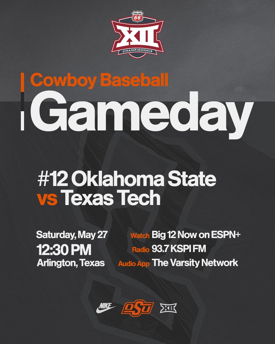 Chasing a 🏆

🤠 vs. TTU
👀 okla.st/3BW5g05
👂 <a href="/StillwaterNow/">Stillwater Radio</a> – 93.7 KSPI FM or @varsityapp - okla.st/GetVarsity
🔢 okla.st/45zWgLB

#OurStandard #GoPokes