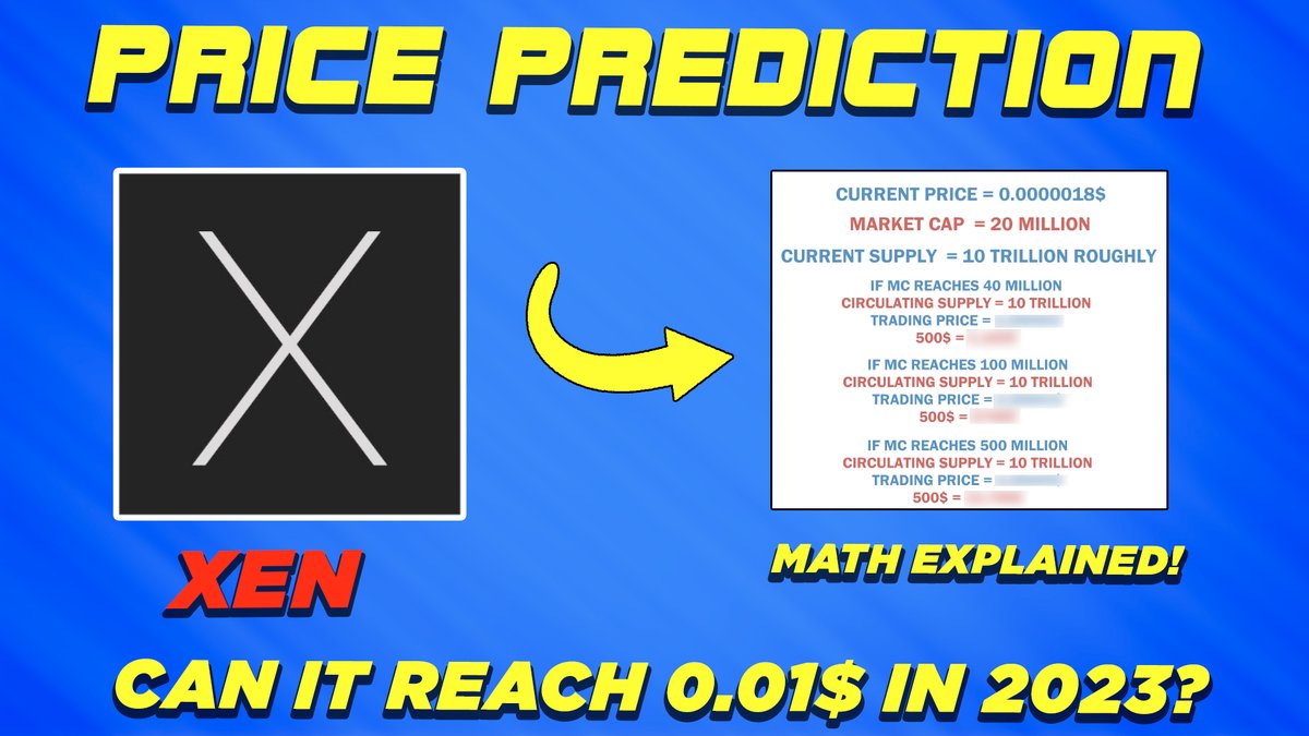 CryptoSpotter05's tweet photo. π¨#XEN Price Prediction For 2023 - How Many Zero's Can it Eat?π§
Watch here:-https://t.co/N7Y5prSKRd
#XenCrypto #XenCurrency #XenBlockchain #XenCoin #XenToken #XenFinance #XenTechnology #XenCommunity #XenInvesting https://t.co/8FQu4l0Zoo