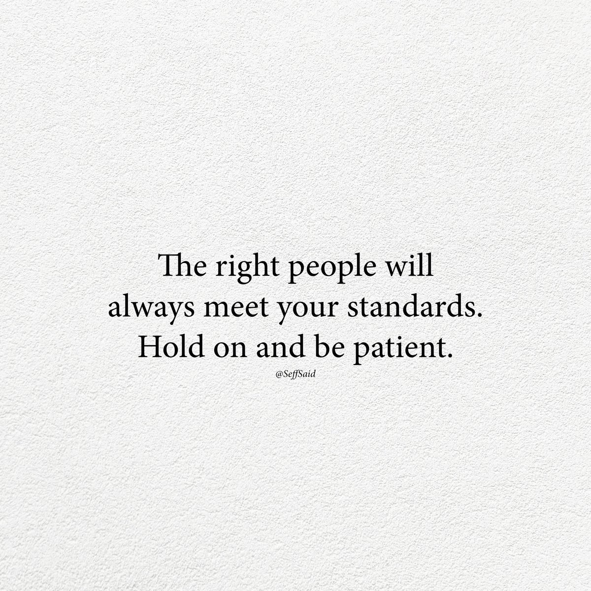 Be patient