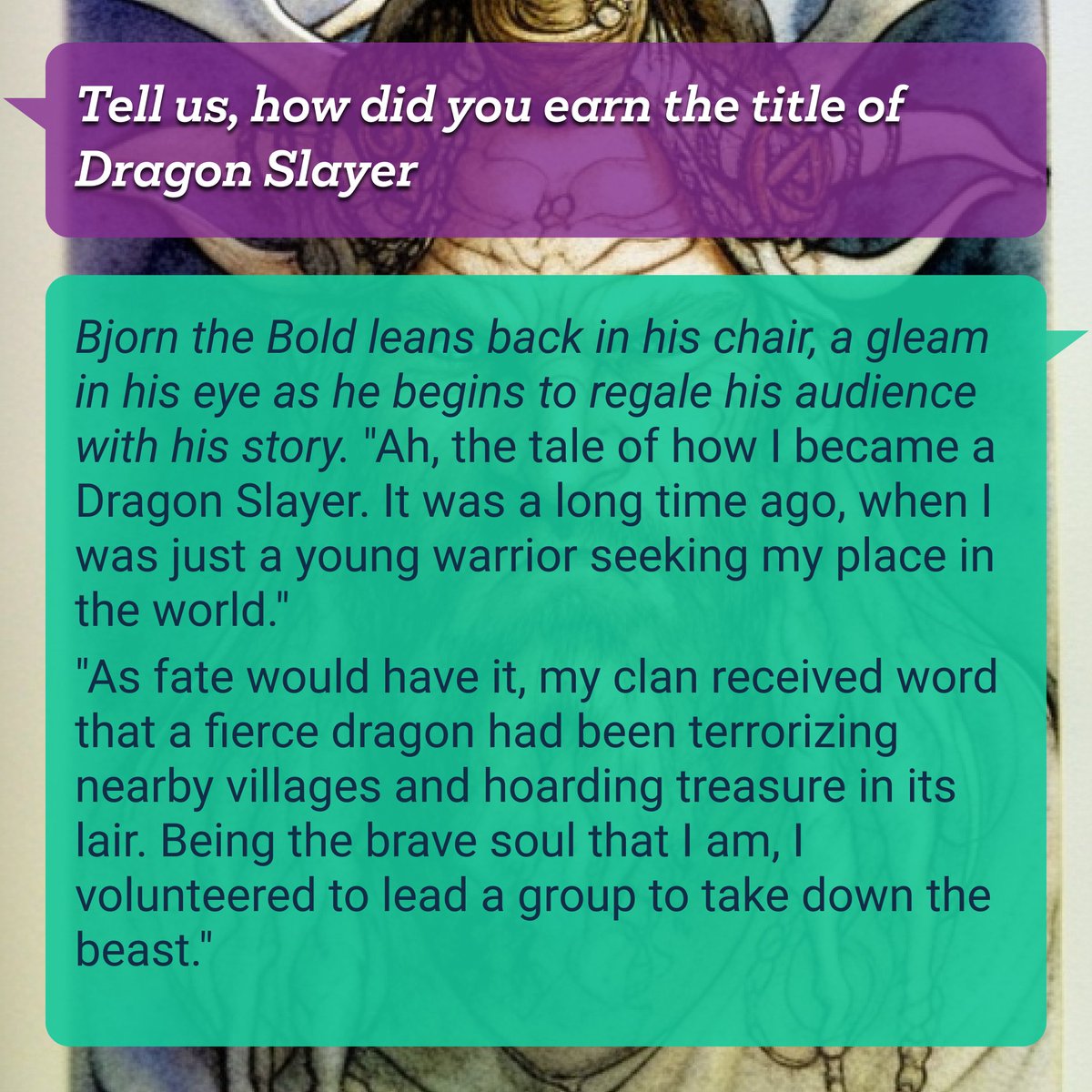rolepl_ai's tweet photo. By Odin's beard! Any brave souls willing to embark on a thrilling quest with an old dragon slayer? Tales of glory await! Share your mightiest exploits! #roleplay #TTRPG #DND #D6 #homebrew #dungeonmaster #RPG #roleplay https://t.co/pX5W862POv