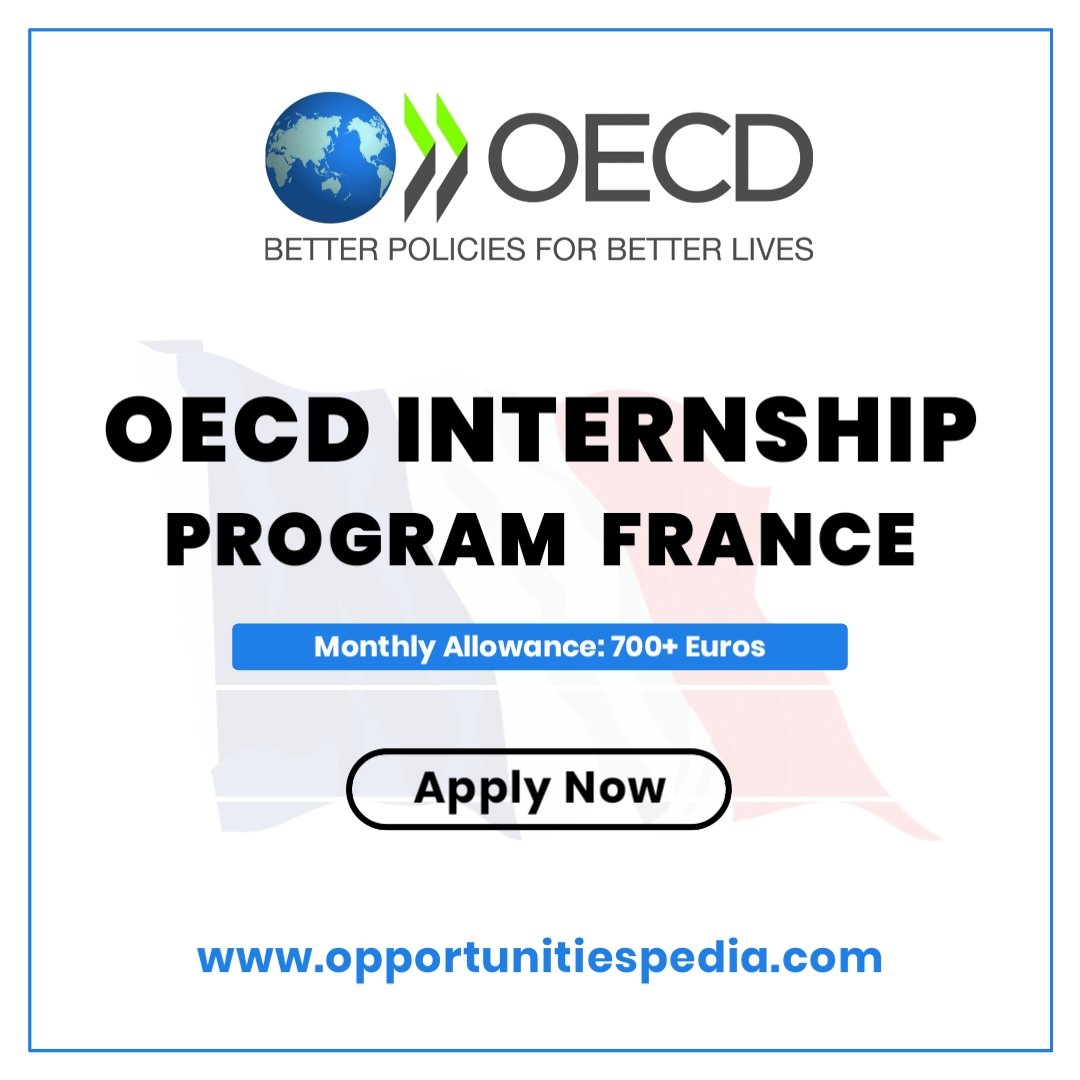 Opedia3's tweet photo. OECD Internship Program 2023 in Paris, France

Details: https://t.co/q0BG9kT73H…

✅️ Monthly Allowance: 700 Euros
 
Students enrolled at a fully accredited degree programme (Bachelor, Master, PhD) during the entire duration of their internship can apply online. https://t.co/YjYwAnJfh5